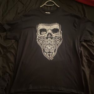 XL gangsta skull bandana tshirt